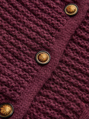 Kısa Önden Düğmeli Örgü Hırka