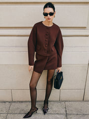 Nostaljik Puf Kollu Kısa Ceket