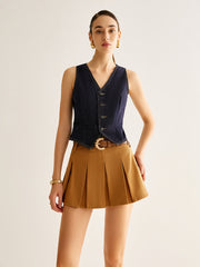 Arka Kemerli Kot Yelek