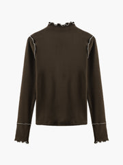 Dalga Kesimli Dar Tişört