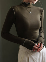 Dalga Kesimli Dar Tişört