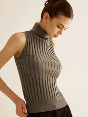 Yüksek Yaka Triko Süveter