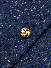 Pul Payetli Düğmeli Kemerli Yelek