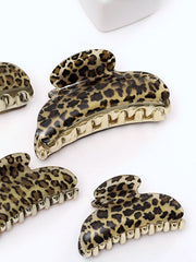Leopar Desenli Saç Klipsi