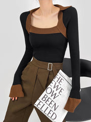 Renk Bloklu Dar Kazak