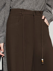 Çekmeli Drapeli Geniş Paça Pantolon