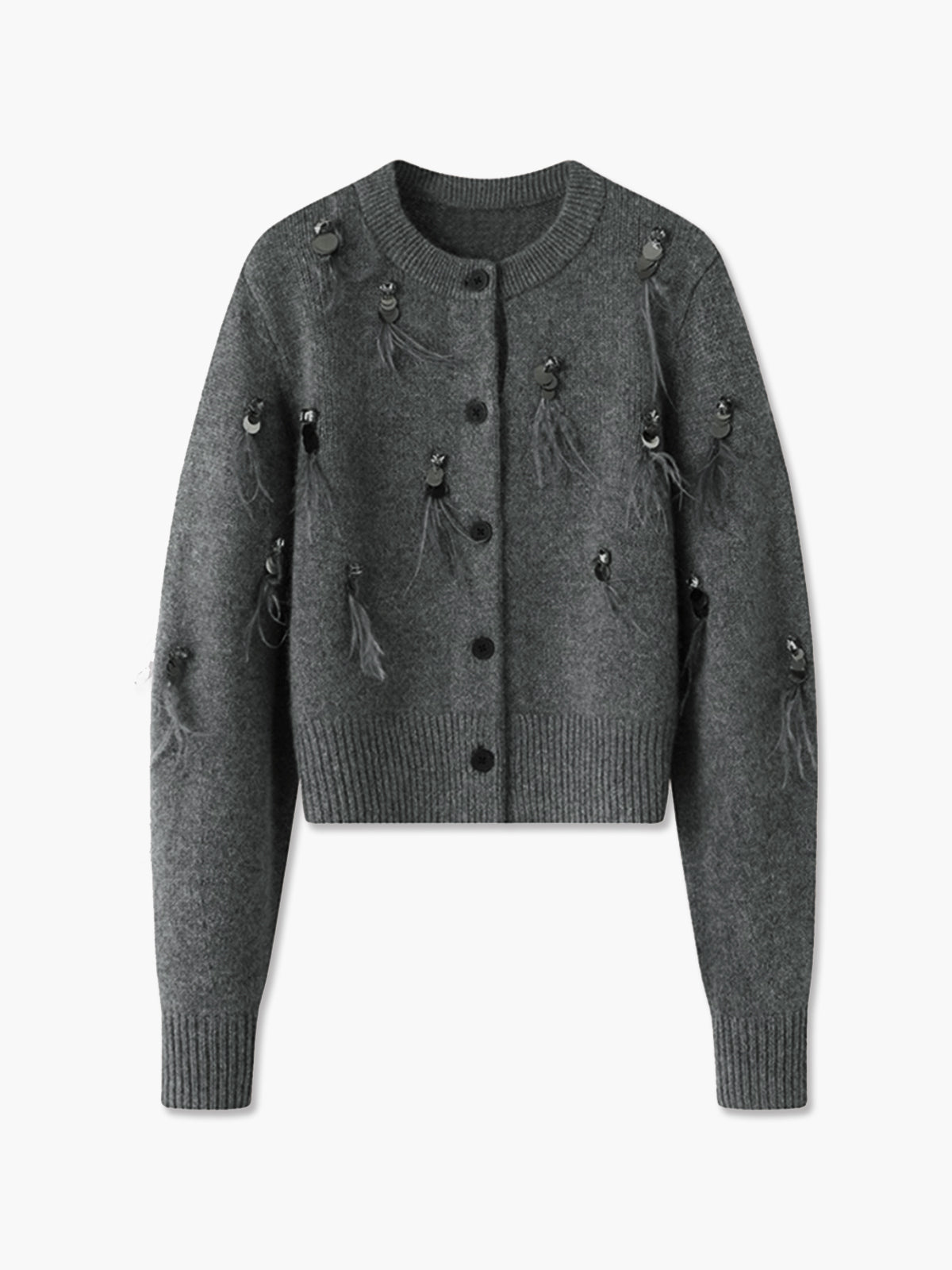 Günlük Düğmeli Pullu Hırka