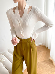 Çapraz Halterli Örgü Kazak