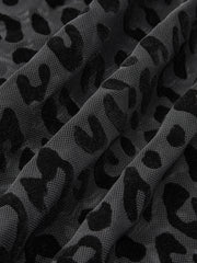 Leopar Desenli Şeffaf Tişört