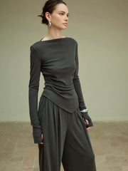 Asimetrik Dar Kesim Tişört