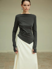 Asimetrik Dar Kesim Tişört