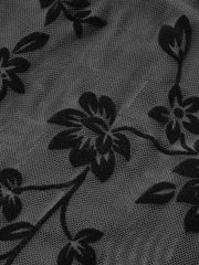 Çiçekli Şeffaf Tül Korse