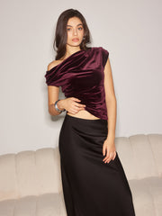 Asimetrik Kadife Pliseli Atlet