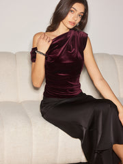 Asimetrik Kadife Pliseli Atlet