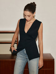 Dar Kesim Örgü Yelek