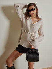 Kemerli Örgü Hırka