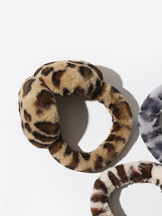 Leopar Desenli Kabarık Kulaklıklar