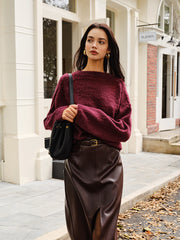 Şık Düz Örgü Kazak