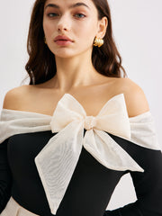 Şifon Kemerli Tek Omuzlu Bluz