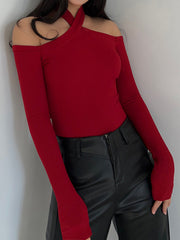 Çapraz Yaka Ribana Üst