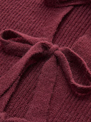 Fiyonk Bağlamalı Örgü Hırka