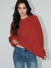 Ribanalı Yün Karışımlı Kazak