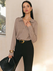 Boş Yaka Örgü Kazak