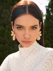 Altın Kelebek Kanatlı Küpe