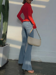 Fırfırlı Kenarlı Uzun Kollu Düğmeli Hırka