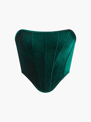 Kadife Şeritli Korse