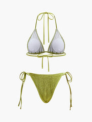 Bağcıklı Büzgülü Üçgen Mayo