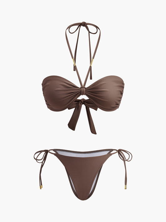 Fiyonk Düğümlü Bikini Takımı