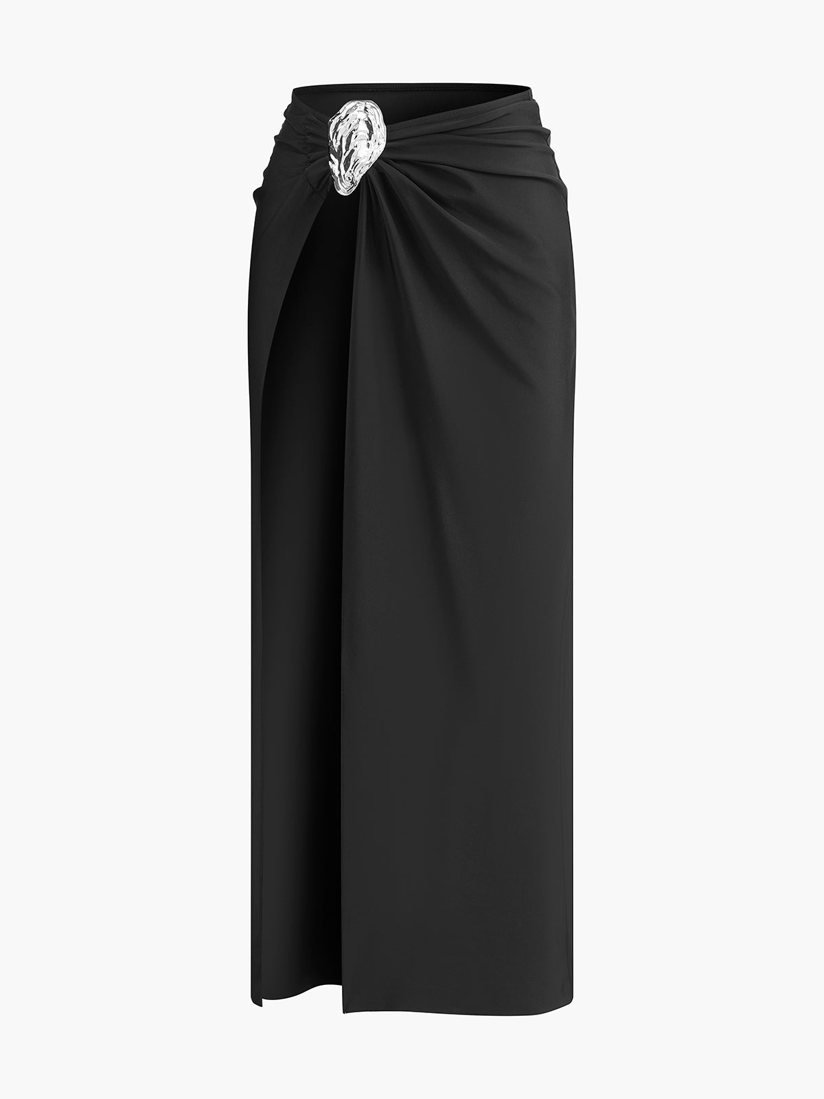 Metal Aksanlı Bükümlü Sarong Etek