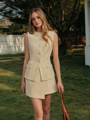 Kolsuz Şık Düğmeli Yelek