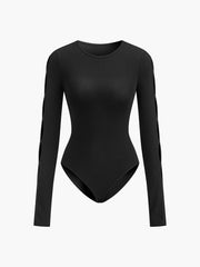 Anahtar Deliği Kesimli Uzun Kollu Tek Parça