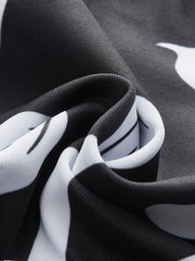 Kabile Desenli Tek Omuzlu Mayo Takımı