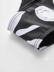 Kabile Desenli Tek Omuzlu Mayo Takımı