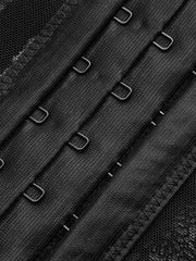 Yarı Şeffaf Çiçek Desenli Dantel Korse Üst