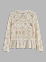 Dantel Kenarlı Kroşe Hırka