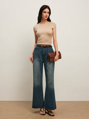 Arka Bağlama Detaylı Ribana Tişört