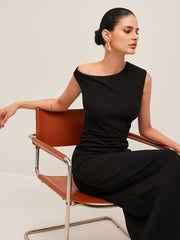 Asimetrik Omuzlu Elbise