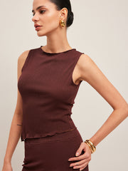 Asimetrik Hem Ribanalı Etek Takımı