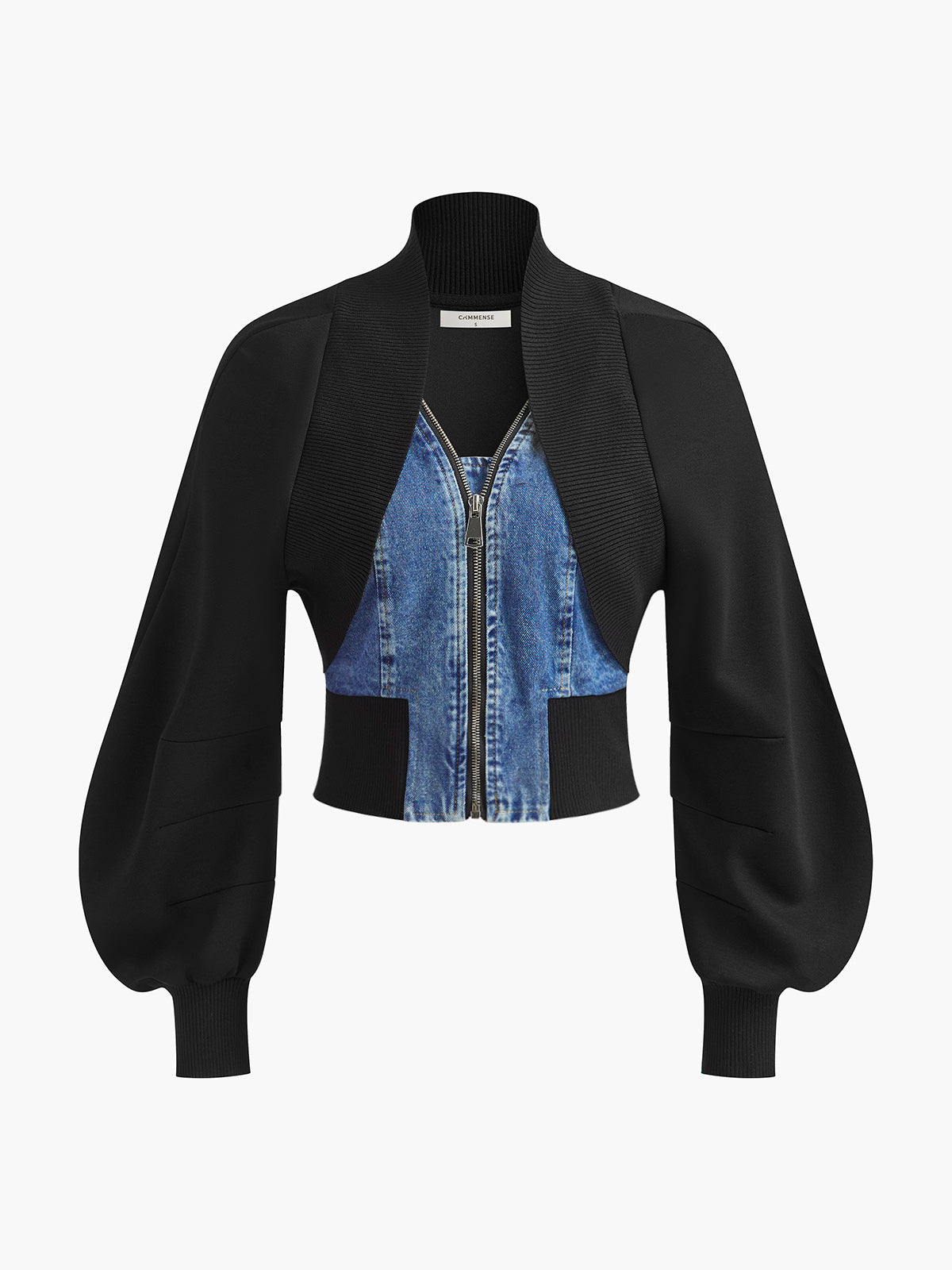 Puf Kollu Kot Ceket Dar Kesim