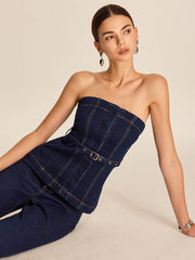 Kemerli Kot Straplez Üst