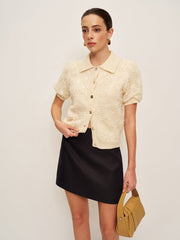 Payetli Dantel Triko Hırka