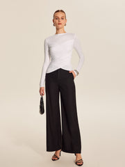 Çapraz Detaylı Uzun Kollu Üst