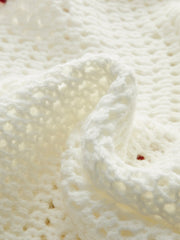 Kontrast Düğmeli Kroşe Yelek