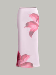 Çiçek Desenli Straplez Mayo Üstü