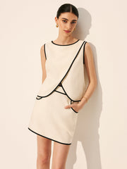 Çapraz Fermuarlı Etek Takımı