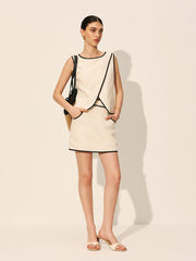 Çapraz Fermuarlı Etek Takımı